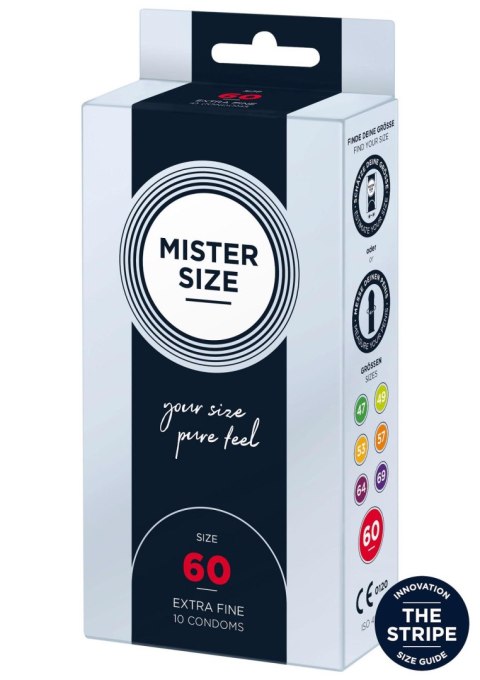 MISTER SIZE 60mm Condoms 10pcs Natural SCALA