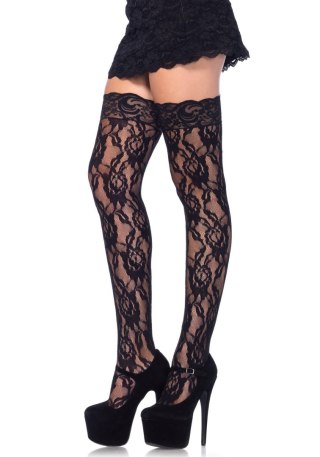 Rose Lace Stockings Black SCALA