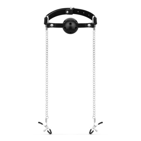 Bedroom Fantasies - Ball Gag with Nipple Clamps Black ONE-DC B.V.