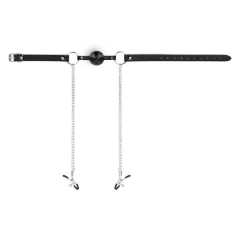 Bedroom Fantasies - Ball Gag with Nipple Clamps Black ONE-DC B.V.