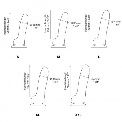 Dildo realistyczne Sliding Skin Strap on me waniliowe 18 cm Strap-on-me