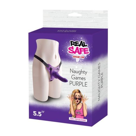 Cintura regolabile strap-on Purple con fallo realistico MSX Distribution S.r.l.