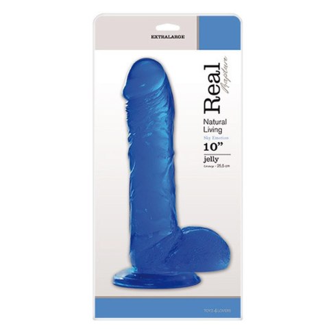 Dildo-FALLO JELLY REAL RAPTURE BLUE 10" MSX Distribution S.r.l.