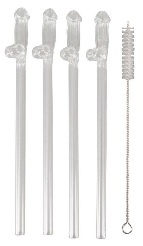 Glass Drinking Straw Willy x 4 ORION