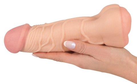 Masturbator Nature Skin 2w1 przedłużka penisa TPE 21 cm Nature Skin