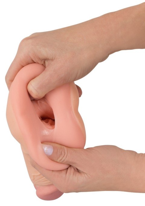 Masturbator Nature Skin 2w1 przedłużka penisa TPE 21 cm Nature Skin