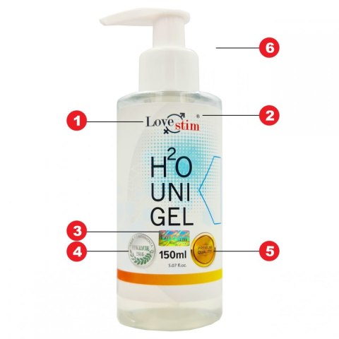 H2O UNI GEL 150ml WYRÓŻNIONY ŻEL AQUA UNIWERSALNY LoveStim