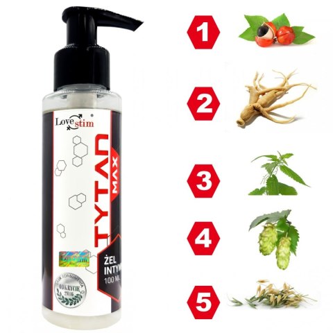 TYTAN MAX GEL 100ml EREKCJA POWIĘKSZENIE MEGA MOC LoveStim