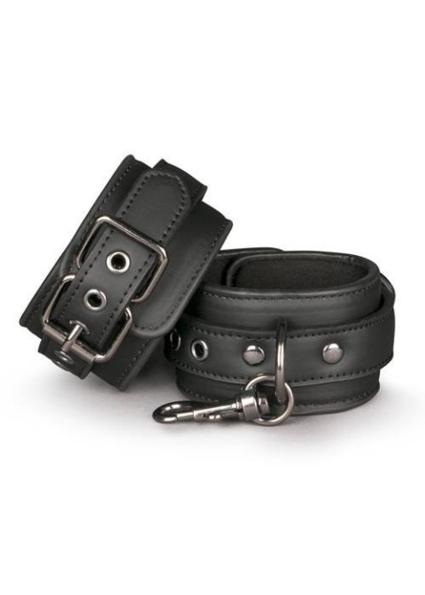Kajdanki-Black Leather Handcuffs Boss of toys