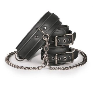 Kajdanki-Leather Collar With Handcuffs Boss of toys