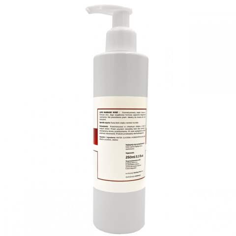 Żel do masażu i lubrykant w jednym Różany zapach 250ml LoveStim
